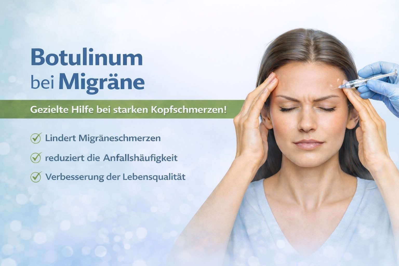 Symbolbild Botulinumbehandlung bei chronischer Migräne